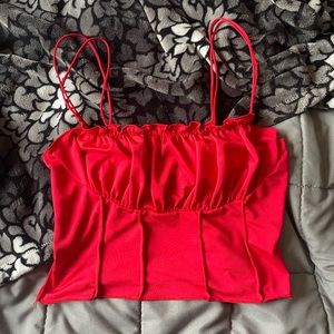 Princess Polly Red Crop